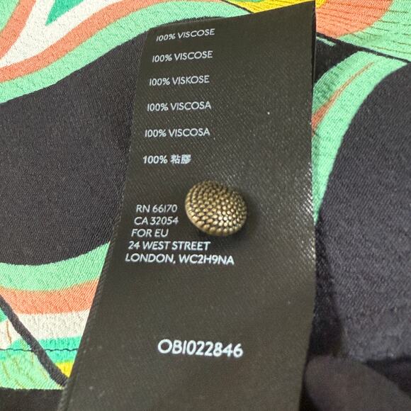 Anthropologie Geometric Midi Dress Keyhole Neck Pucci Vibes Sz 2 - Picture 13 of 14